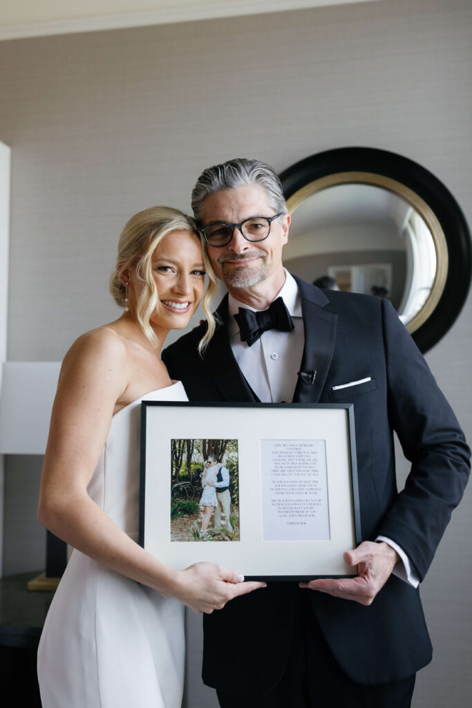 Charlotte NC Wedding first look with bride and father